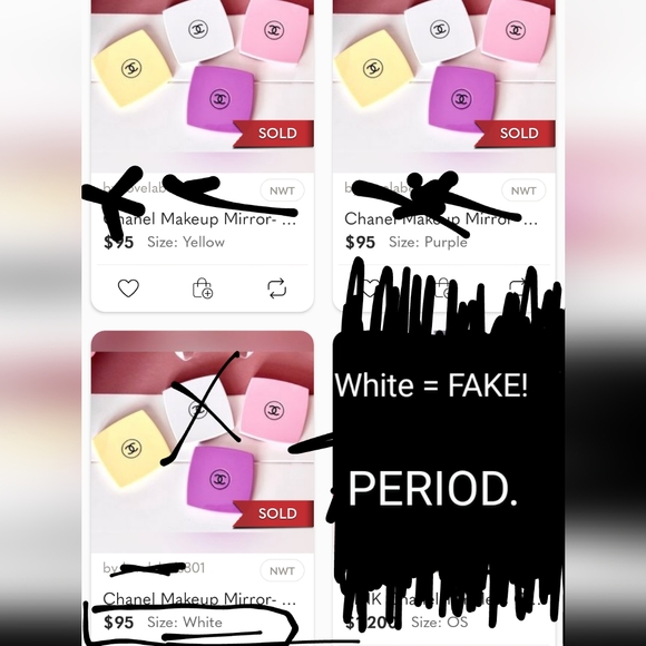 How to Recognize authentic CC Compact Mirrors! Not for Sale! 🖤$46 on Chanel RN! - Picture 6 of 16